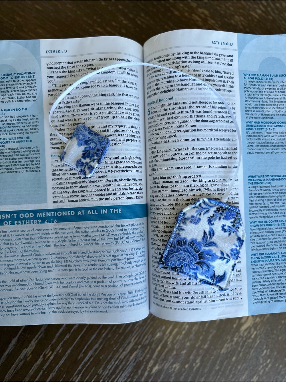 Handmade fabric bookmark